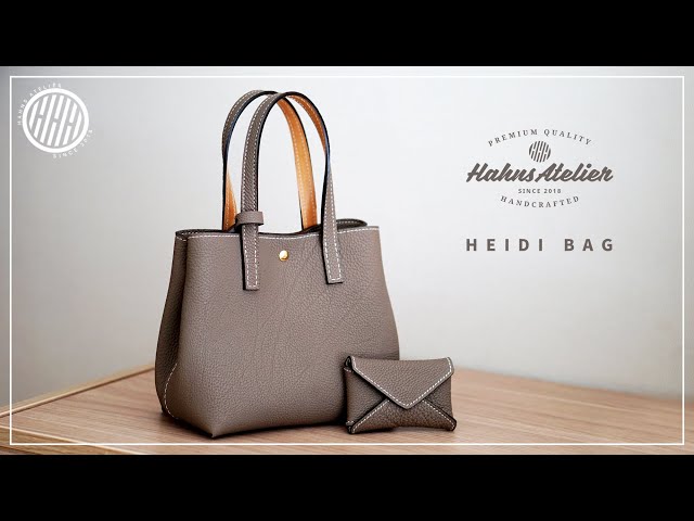 [Leather Craft] Heidi bag making / Hermes leather / DIY / Pattern available