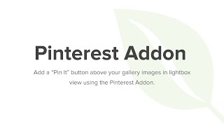 Envira Gallery Pinterest Addon