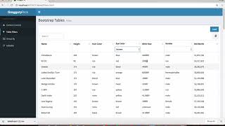 Greggory Peck Project 4 - Bootstrap Table