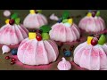 No Flour / 미니 머랭 케이크 파블로바 만들기 / Mini Meringue Cake Pavlova Recipe / ミニ パブロワ  /  मिनी पावलोवा