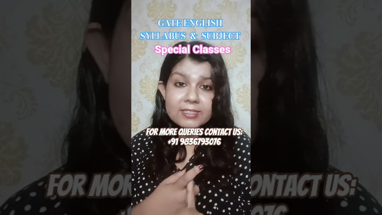 GATE English Syllabus & Subjects 2025 | Exam Guide 