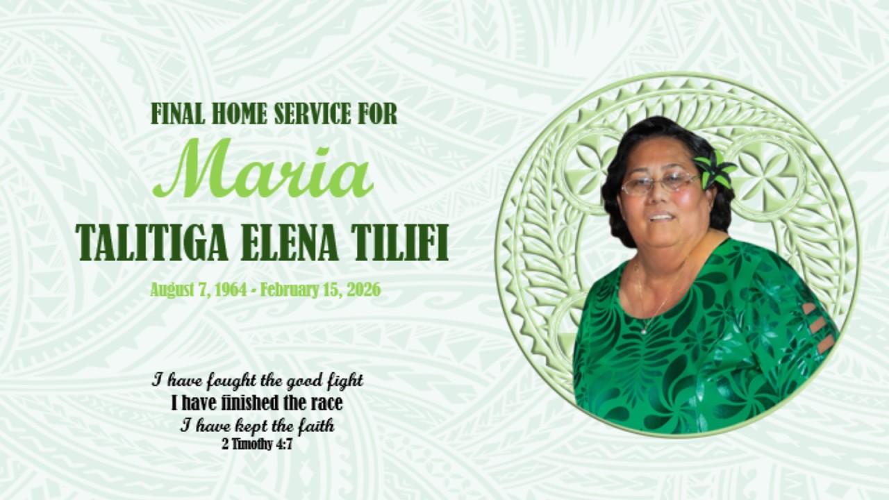 Maria Talitiga Elena Tilifi's Final Home Service