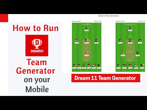 Run Dream 11 Team Generator your Mobile - YouTube