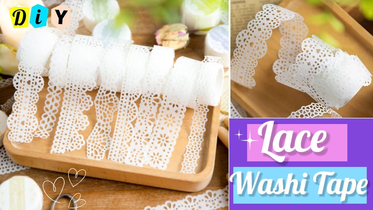 How to make lace washi tape at your home _ DIY lace washi tape for
