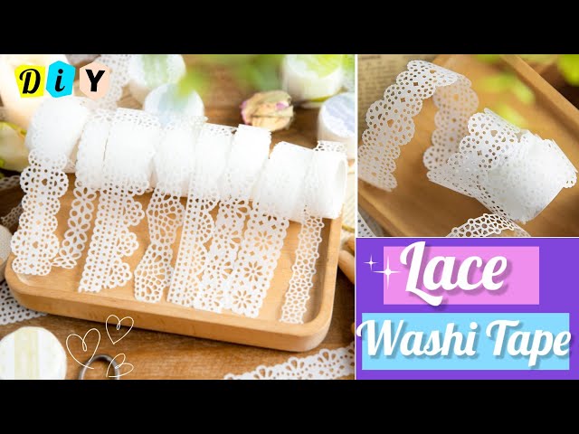 How to make lace washi tape at your home _ DIY lace washi tape for journal  