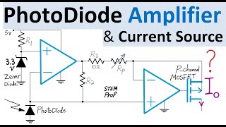PhotoDiode Amplifier with Op Amp and MOSFET Explained