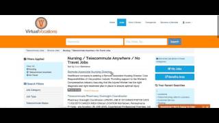 Basic Search Functionality On Virtual Vocations for Telecommute Jobs