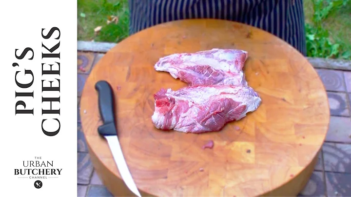 Quickly butcher pig's cheeks step by step pig butchery