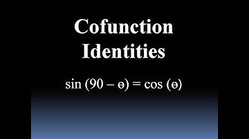 Cofunction Identities (Derivation and Concept)