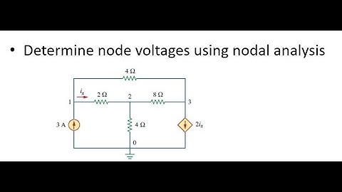 Nodal analysis with dependent source Circuit theory
