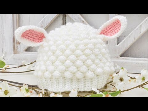 Crochet Sweet Lamb Hat - 3 Sizes | EASY | The Crochet Crowd