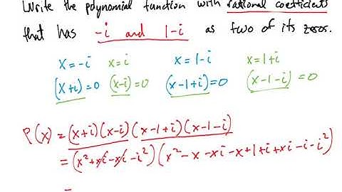 Creating a polynomial function from given complex zeros