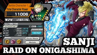 SANJI RAID ON ONIGASHIMA GAMEPLAY | ONE PIECE BOUNTY RUSH | OPBR