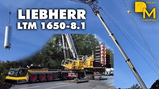 Rigging the new 650 ton mobile crane Liebherr LTM 16508.1 lifting massive heat exchanger