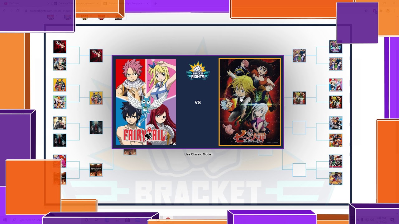 Shonen anime bracket fight! YouTube
