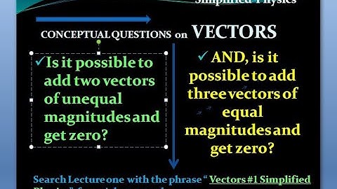 Vectors / Is it possible to add two/three vectors of equal magnitudes and get zero?/ Short Lecture