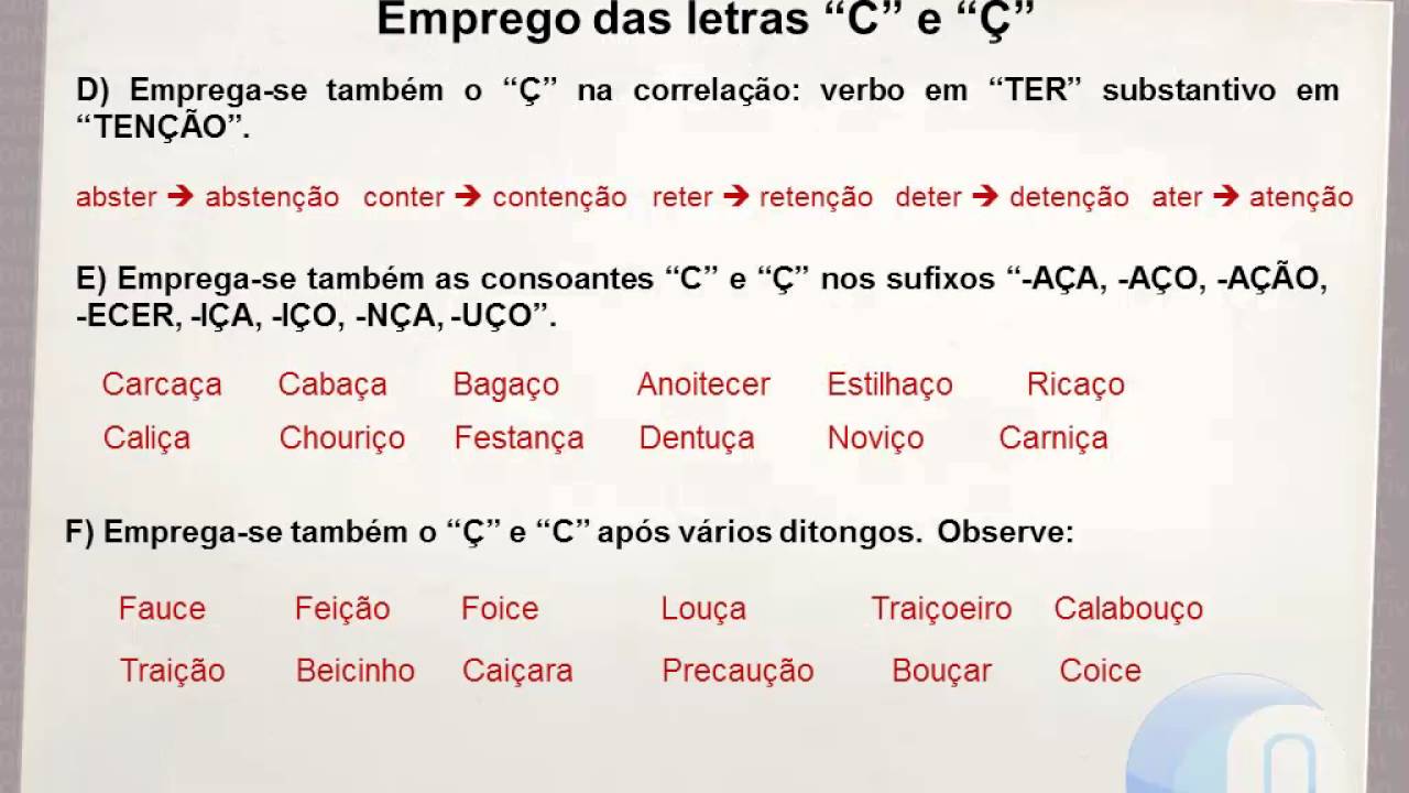 Escreve Se Com C Ortografia 10 YouTube