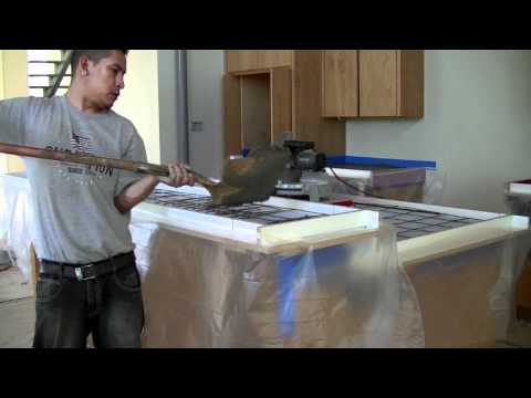 "Shades of Gray" - How to make a countertop out of concrete in Glen Rose, Tx