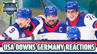 Olympic Reactions 🏒: USA Beats Germany + Is Canada too good? 🏅 | The Drop