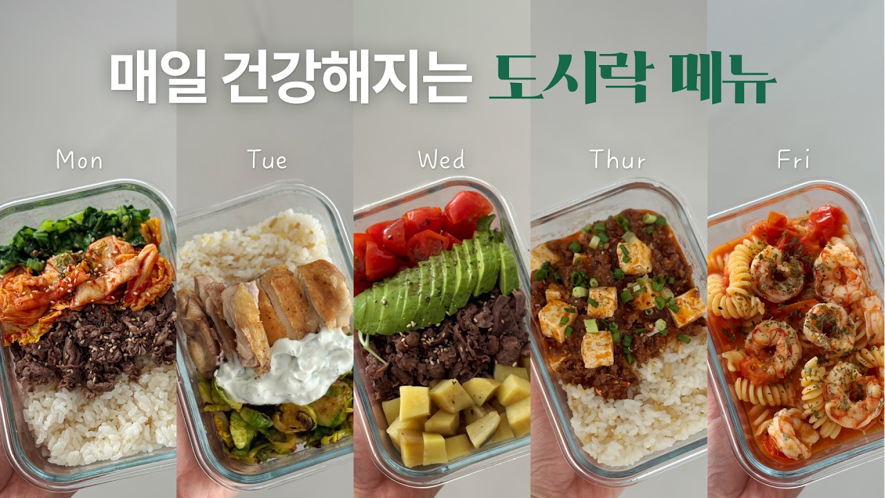 일주일 건강 도시락 준비하기 | 이렇게 준비하면 일주일이 편합니다. 남편에게 전해주는 사랑의 도시락