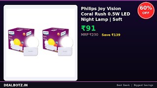 Philips Joy Vision Coral Rush 0.5W LED Night Lamp... सिर्फ Rs.91 में — 60% OFF | Amazon Deal Hindi