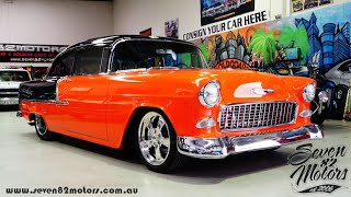 1955 Chevy custom 2 door 210 for sale @ SEVEN82MOTORS Classics, Lowriders and Muscle cars