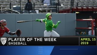 Oregon's Spencer Steer is named Pac-12 Baseball Player of the Week after hitting two grand slams...