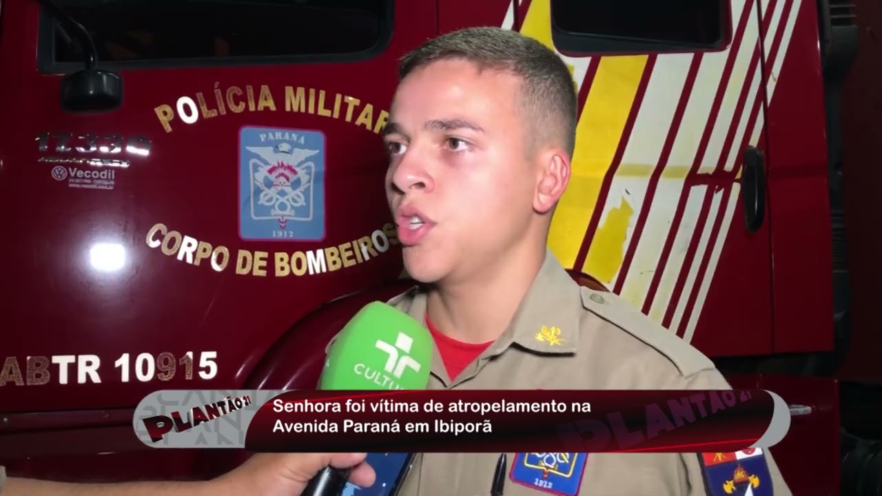Senhora foi atropelada na área central de Ibiporã