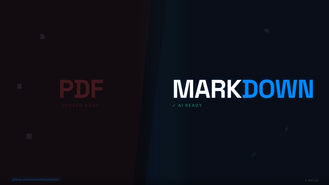 MarkItDown: Convert ANY File to Markdown for AI by Microsoft - YouTube