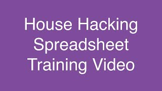 Denver House Hacking Spreadsheet Training
