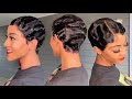 Finger Waves On a Natural T-WIG?? 2 Styles😍Summer PIXIE CUT...WIG! (NO Hair Out!) | Girlygirlwigs