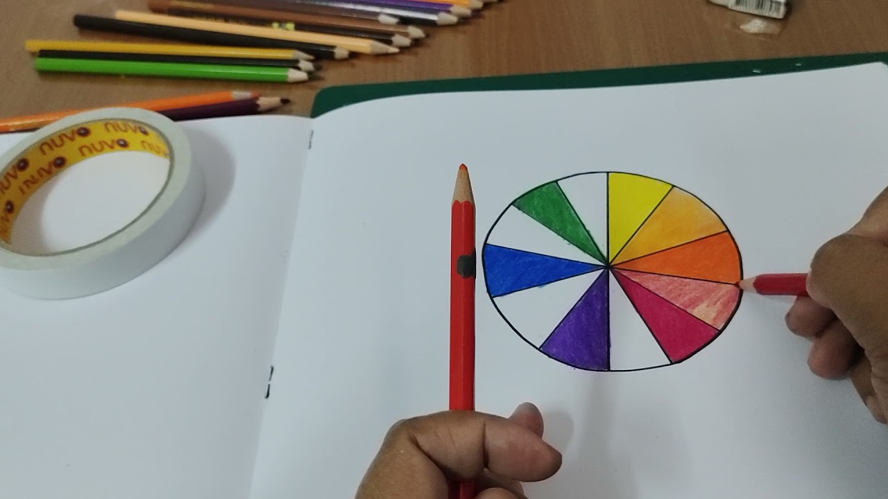 วงจรสี ด้วยสีไม้ อย่างง่าย