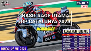 Hasil Motogp Hari ini~Hasil Race Gp Catalunya 2024~Klasemen Motogp 2024 Terbaru~Jadwal Motogp 2024