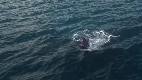 Real flow foam splash waterline test render, Arnold for c4d