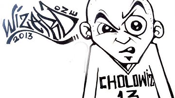 Lets draw a simple graffiti character - (warm up drawing) - by WIZARD