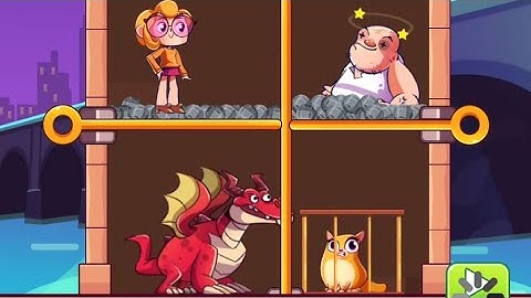 Save Her Gameplay Level Solution - Pull The Pin Game - Save The Girl