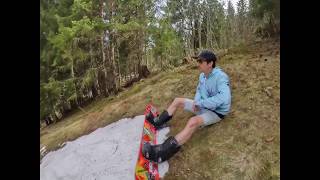 GoPro: Snowboarding Adventure Down A Grass Hill