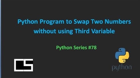 Python Program to Swap Two Numbers without using Third Variable |@CodingwithShameera1