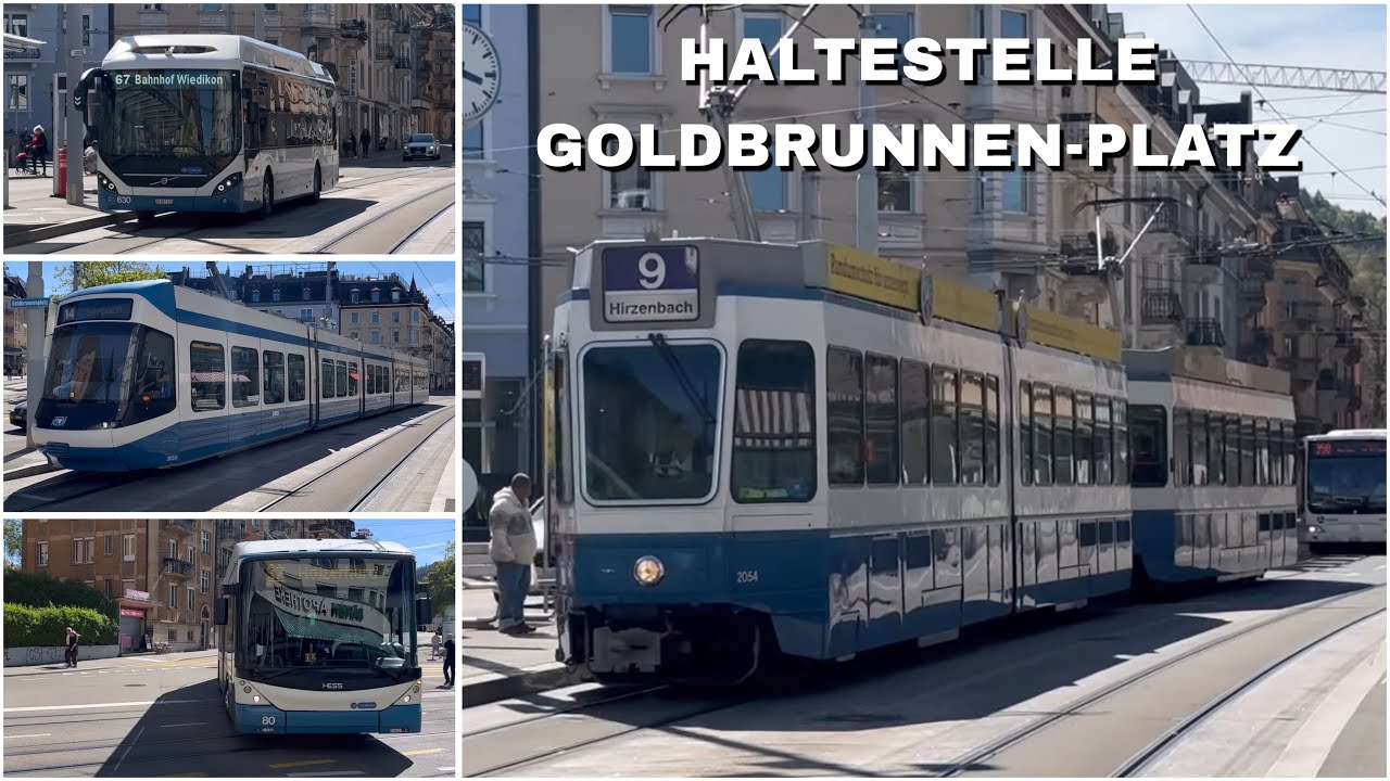 Tram Haltestelle Goldbrunnen-platz | Tram stop Goldbrunnen-platz (2024)