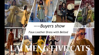 LAI MENG FIVE CATS - Buyer Shows of Leather Dress and Elegant Lace Dress Amazon Favorites
