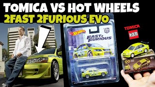 Hot Wheels VS Tomica - 2Fast 2Furious Mitsubishi EVO VII Manufacturer Comparison | Who nailed it?