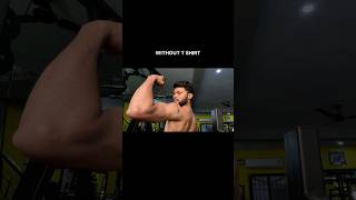 Without tshirt #youtubeshorts #motivation #ytstudioes #explore #gym #fitness #viralshorts #shorts