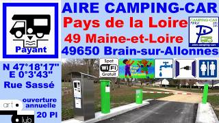 49 Aire camping-car Brain-sur-Allonnes Hello!camping-car