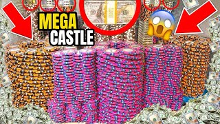 🏰WORLD’S BIGGEST CASTLE OF CASINO CHIPS CRASH! HIGH RISK COIN PUSHER MEGA MONEY JACKPOT! (MUST SEE)