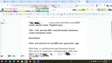 Fiverr gig class video। fiverr gig research and description। part-3