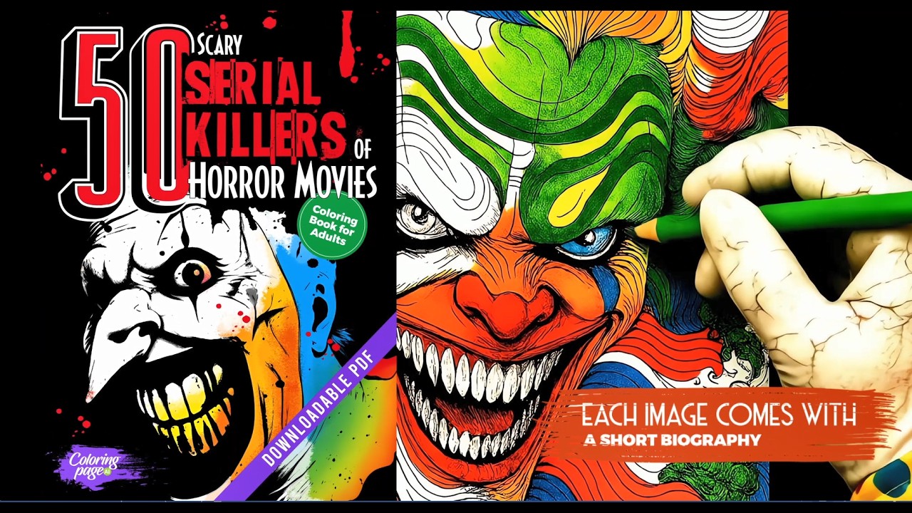 🩸 Horror Coloring Books for Adults and Teens: The Complete Collection of Movie Monsters and Villains