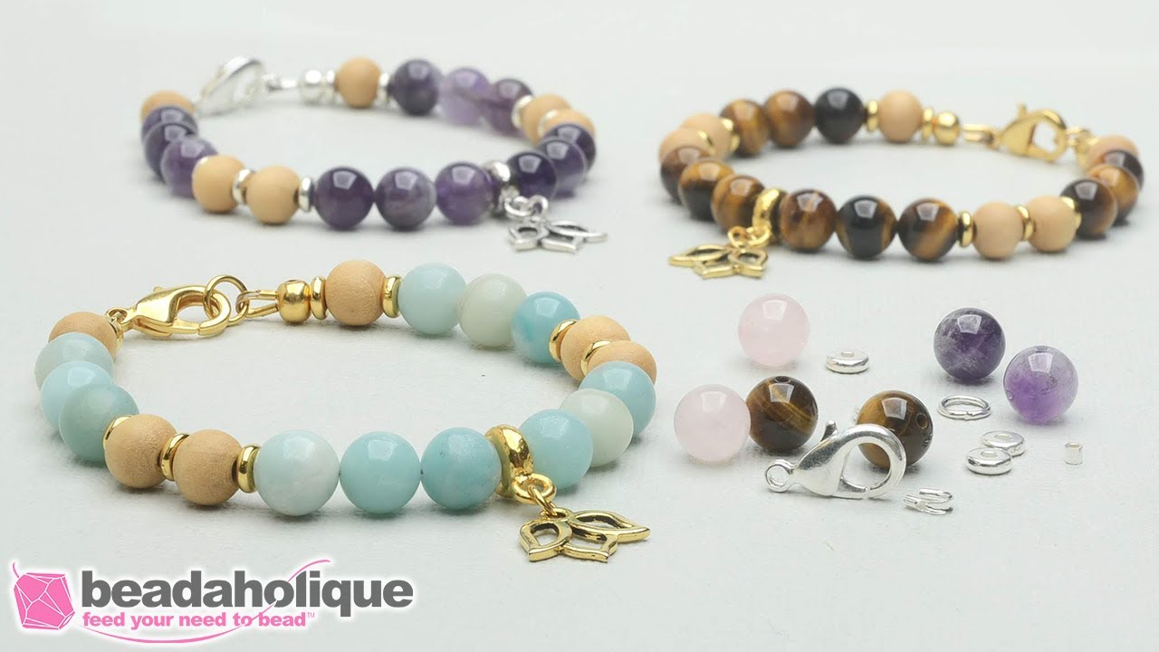 How to Make the Gemstone Lotus Bracelet Kits by Beadaholique 