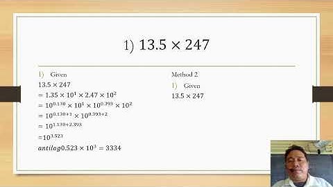 Multiply and Divide using Logs