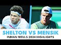 Exciting ben shelton vs jakub mensik highlights  indian wells 2024