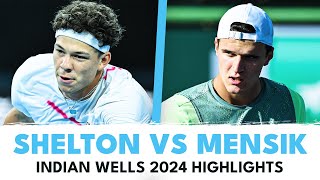 Exciting Ben Shelton vs Jakub Mensik Highlights | Indian Wells 2024
